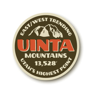 Uinta Mountains Utah Sticker | Utah's Highest Point