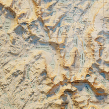 Load image into Gallery viewer, Wind River Range Map Poster - Shaded Relief Topographical Map