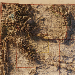 State of Wyoming Map Poster - Shaded Relief Topographical Map