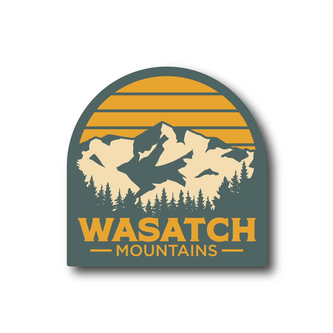 Wasatch Mountains Utah Vinyl Sticker