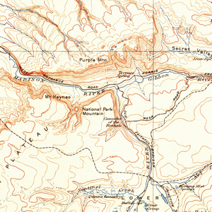 Yellowstone National Park Vintage 1911 USGS Map | National Park Poster