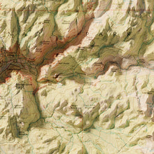 Load image into Gallery viewer, Yosemite National Park California | Shaded Relief Topographic Map