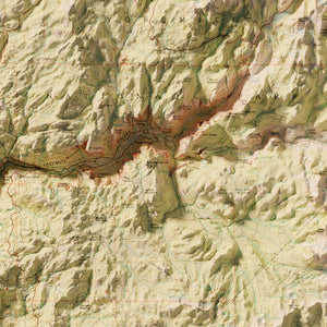 Yosemite National Park California | Shaded Relief Topographic Map
