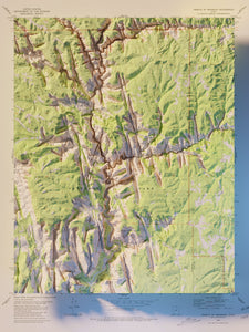 Zion National Park | Zion Canyon | Shaded Relief Topographic Map