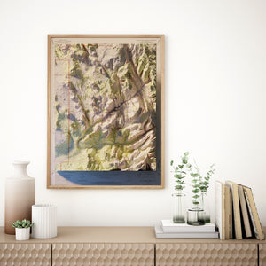 Zion National Park Map Poster - Shaded Relief Topographical Map