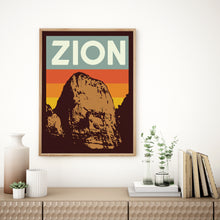 Load image into Gallery viewer, Zion National Park Retro Poster
